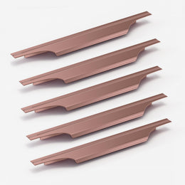 Plantex Profile Handle for Kitchen Cabinet/14 Inch Aluminium Drawer Profile Handle/Wardrobe Pull Handle for Home/Office/Hotel - Pack of 5 (Rose Gold)