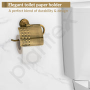 Plantex 304 Grade Stainless Steel Toilet Paper Roll Holder/Toilet Paper Holder/Tissue Paper Roll Holder for Bathroom Accessories - Niko (Brass Antique)