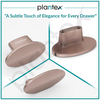 Plantex Knobs for Drawer/Small Drawer Knobs/Knobs for Cabinets/Pull-Push Knobs for Kitchen/Bedroom Drawer - Pack of 2 (Oval, Rembo)