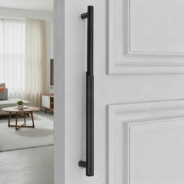 Plantex Main Door Handle/Stainless Steel & Aluminium Door Handle/600mm Pull-Push Handle for Home/Office/Hotel - Pack of 1 (DTMD-409, Black)