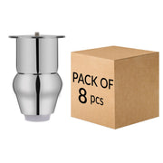 plantex 4 Inch Sofa Legs for Bed Furniture/Sofa Legs for Table/Sofa Support Legs with Rubber Grip (Chrome, 8 Pcs)