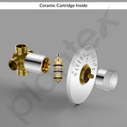 Plantex Brass Single Knob Shower Diverter with One Switch/Innovative Bathroom Mixer Valve/Cost-Effective Wall Mount Shower System Fitting - (Chrome, 8091)