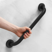 Plantex 18 Inch Stainless Steel Grab Bar for Toilet/Safety Support for Senior Citizens/Secure Bathroom Handrail/Bathroom Accessories (Black)