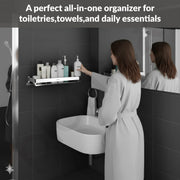 Plantex Stainless Steel Bathroom Shelf/Shelf for Bathroom/Wall Mounted Kitchen Shelf/Washroom Organiser- Chrome (15x5 Inch)