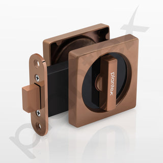 Plantex Door Lock for Bathroom/Latch Lock for Home/Bedroom/Bathroom/Door Chitkani/Bbay Latch for Bathroom - (DTM-620, PVD Rose Gold and Black)