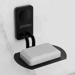 Plantex Metro Platinum Stainless Steel Bathroom Soap Holder/Wall Mounted Soap Holder/Soap Dish Stand/Bathroom Accessories - (Black)