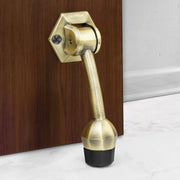 Plantex Door Stopper for Main Door/5-Inch Stopper with Rubber Grip/Stoppers for Wooden Door/Stops for Door – Pack of 1 (Brass Antique)