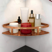 Plantex Corner Shelf for Bathroom Wall Mount/304 Grade Stainless Steel Bathroom Corner Shelf/Bathroom Accessories Holder for Wall (9x9 inches, PVD Rose Gold)