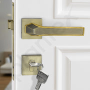 Plantex Triple Security Door Lock for Home/Main Door Lock Set with 3 Years of Warranty/Mortise Lock for Door with Brass Lock Body & Cylinder (7126, Brass Antique & Gold)