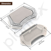 Plantex Drawer Kadi/3 Inch Chest Handle for Drawer/Rectangular Cabinet Kadi/Pull-Push Kadi for Home/Office Drawer - Pack of 6 (DTK-296, Satin White & Chrome)