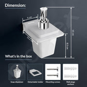 Plantex Liquid Soap Dispenser for Bathroom/Acrylic Shampoo Dispenser/Hand wash Dispense/Bathroom Accessories - Pack of 1 (VIW-137, White)