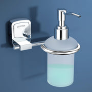 Plantex Liquid Soap Dispenser for Bathroom/304 Grade Stainless Steel Shampoo Dispenser/Handwash Dispenser/Bathroom Accessories - Pack of 1 (Hexa, Chrome)