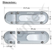 Plantex Door Stopper/Door Latch for Main Door/Baby Latch for Bathroom/Door Lock for Home and Office Doors - Pack of 2 (Chrome)