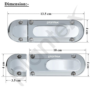 Plantex Door Latch Lock/Baby Latch for Bathroom/Door Latches for Home/Bedroom/Office/Door Chitkani - Pack of 1 (Chrome)