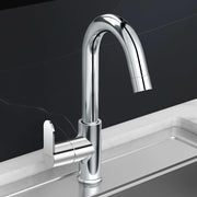 Plantex Pure Brass Sink Tap for Kitchen Basin/Sink Tap for Wash Basin/Deck Mount/Sink Cock with Wall Flange-(APS-2602-chrm)
