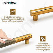 Plantex Main Door Handle/Stainless Steel & Aluminium Door Handle/600mm Pull-Push Handle for Home/Office/Hotel - Pack of 1 (DTMD-411, Brass Antique & Gold)