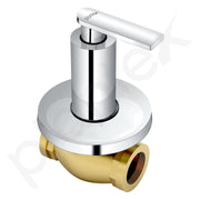 Plantex Pure Brass BAL-506 Concealed Stop Cock/Concealed Stop Valve Tap For Bathroom With Teflon Tape & Brass Adjustable Wall Flange â€“ 15 mm (Mirror-Chrome Finish)