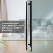 Plantex Main Door Handle/Stainless Steel & Aluminium Door Handle/600mm Pull-Push Handle for Home/Office/Hotel - Pack of 1 (DTMD-413, Black & Gold)