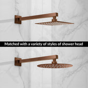 Plantex 14-Inch Shower Arm for Overhead Shower/Stainless Steel Shower Pipe/Wall Mount Bathroom Fitting with Ã‚Â½-Inch Thread - Pack of 1 (PVD Rose Gold)