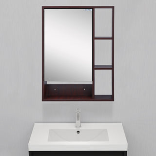 Plantex Bathroom Mirror Cabinet - HDHMR Wood Retro Bathroom Organizer Cabinet/Wooden Mirror Cabinet/Wooden Cabinet with Mirror(Rose Wood/18 x 24 Inch)