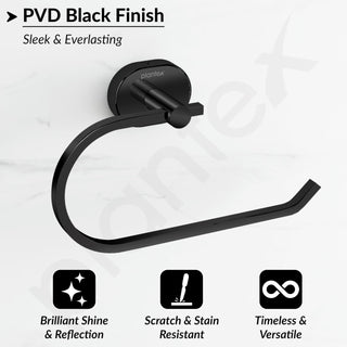 Plantex J4 Stainless Steel Towel Hanger for Wash Basin/Hand Towel Hanger/Napkin Holder for Wash Basin/Bathroom Accessories (PVD Black Finish) Onix