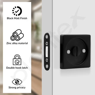 Plantex Baby Latch for Bathroom/Door Latch Lock/Bathroom Latch for Door/Chitkani for Bedroom/Office/Door Latches for Home - (DTM-620, Black)