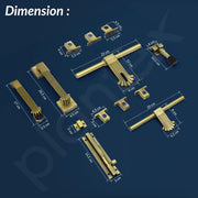 Plantex Door Kit for Single Door/Stainless Steel Door Accessories (10-inch Al-Drop,8-inch Latch,2 Handles of 8 and 7 Inch,7-inch Tower Bolt and 4-inch Door Stopper - (Brass Antique)