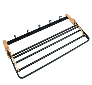 Plantex Aluminum Towel Holder for Bathroom/Towel Rack/Towel Hanger/Bathroom Accessories Set (24 Inch - Black and Gold)