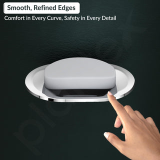 Plantex Smero Pure Brass Soap Dish for Bathroom/Wall Mounted Soap Holder/Soap Stand/Bathroom Accessories - Aqua(Chrome)