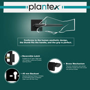 Plantex Main Door Lock/Mortise Lock for Door with 3 Years of Warranty - Robust Door Lock for Home with Brass Lock Body & Cylinder(7105 - Black)