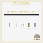 Plantex Heavy Duty Door Handle/24 inch Main Door Handle/Door Pull-Push Handle/Door & Home Decor- Pack of 1 (Black) - 3 Years Warranty