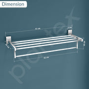 Plantex 304 Grade Stainless Steel 24 Inch Towel Rack for Bathroom/Towel Stand/Towel Hanger/Bathroom Accessories - Iris (Chrome)