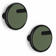 Plantex Knobs for Drawers/Drawer Knobs/Round Knob for Cabinets/Pull-Push Knob for Kitchen/Bedroom/Drawer - Pack of 2 (SH-433, DC-Black & Green)