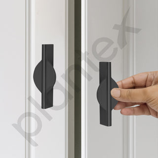 Plantex Cabinet Handle/96mm Handle for Cabinet/Wardrobe/Kitchen Handle/Door Pull-Push Handle for Home/Office - Pack of 1 (Black)