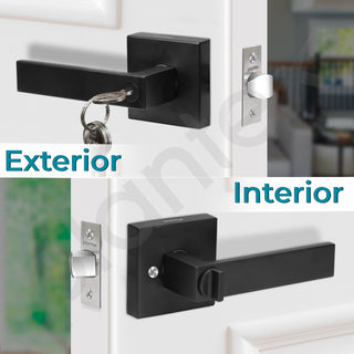 Plantex Mortise Lock/Main Door Lock Set with 3 Keys/New Age Heavy Duty Door Handle Locks for Residential & Commercial Spaces - Pack of 1 (Black)