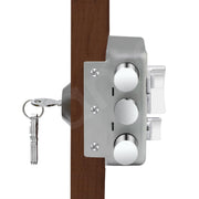 Plantex Rim Lock for Main Door - Heavy Duty With 4 Keys - Suitable for Inside Opening Wooden Doors - Pack of 1 (Satin)