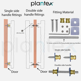 Plantex 14 Inch Main Door Handle/Heavy Duty Pull-Push Handle for Glass & Wooden Doors - Pack of 1 (PVD Rose Gold) - 3 Years Warranty