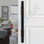 Plantex Door Handle/17 Inch Main Door Handle/Handle for Wooden Door/Pull-Push Door Handle/Door Accessories (Pack of 1, Rose Gold-Black)