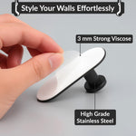 Plantex Wall Hanging Hook/Bath Towel Hook/Self Adhesive Oval Robe Hooks for Kitchen/Bathroom/Stylish Home Decor Items - Pack of 2 (Black)