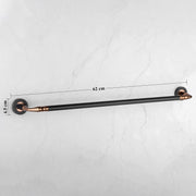 Plantex Stainless Steel Towel Hanger for Bathroom/Single Towel Rod/Towel Bar/Bathroom Accessories (24 inch - Rose Gold & Black) - Pack of 1