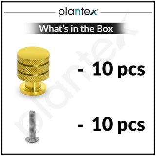 Plantex Knobs for Drawer/Drawer Knobs/Cabinet Knobs/Drawer knobs Handle/Pull-Push Knobs for Home/Office Drawers - Pack of 10 (Gold)