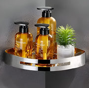 Plantex Stainless Steel Corner/Bathroom Shelf/Kitchen Shelf/Wall Mount (8x8 Inches) - Chrome