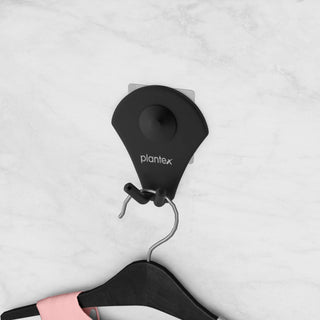 Plantex Royal Stainless Steel Robe Hook for Bathroom/Cloth-Towel Hanger/Napkin Hanger/Bathroom Accessories (Black, Powder Coated)