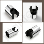 Plantex Hand Shower Holder For Bathroom/Adjustable Handheld Shower/Wand Holder/Wall Mount Bracket - Pack of 2 (Chrome & Black)