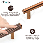 Plantex Stainless Steel & Aluminium Cabinet Handle/900mm Wardrobe Handle for Home/Cupboard Door Pull-Push Handles for Hotel/Office - Pack of 2 (DTC-3960, Rose Gold)