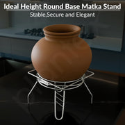 Plantex Heavy Stainless Steel Plant Pot Stand - Planter Stand - Matka Stand Chrome Plated