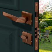 Plantex Door Lock for Home/Main Door Lock Set/Mortise Lock Set with Brass Lock Body & Cylinder (7129, PVD Choco)