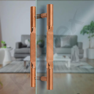 Plantex 15 Inch Main Door Handle for Wooden Doors, Pull-Push Handle, Accessories (Pack of 1, Rose Gold) 3 Years Warranty