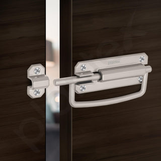 Plantex Door Stopper/5 Inch Baby Latch Kadi/Door Latch for Bathroom/Door Lock for Home/Office Doors - Pack of 4 (Matt)