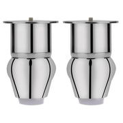 plantex Heavy Duty Round 4 inch Spare Sofa Legs for Bed Furniture/Sofa Legs for Furniture Fitting/Table Legs/Sofa Leg Set of 2 pcs (Chrome)